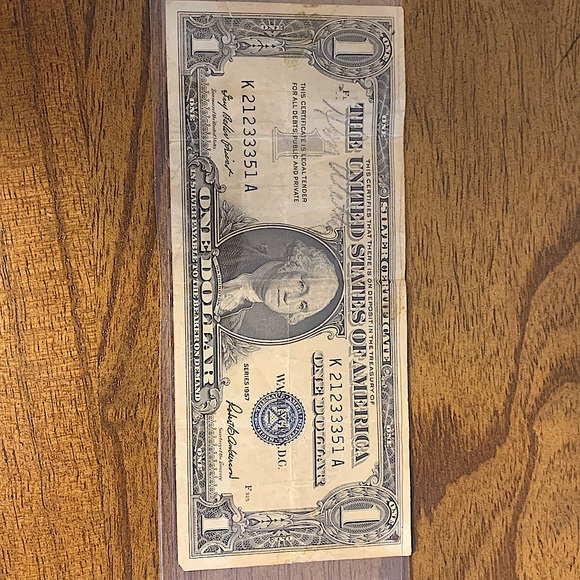SILVER CERTIFICATE $1 Dollar Bill - Series 1957 - Picture 1 of 4